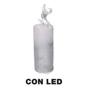 Bougie paraffine led argent cm ø8h18