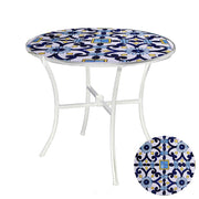 Table mosaïque en métal 60 cm 60 cm