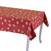 Nappe rectangulaire tissu vie rouge brique 140x180 cm