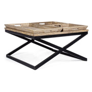 Table basse Tray avec plateau 90x90 cm