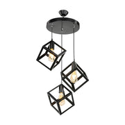 Lampe de suspension Agatha MDL3790 3 cubes noirs Effez