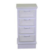 Armoire en bois Liverpool 4 tiroirs blanc cm37x30h79.5
