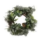 Couronne ronde en plastique vert cm ø25