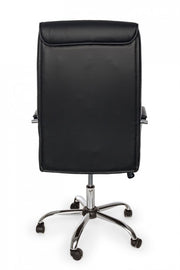 Fauteuil de bureau Queensland avec accoudoirs en éco-cuir noir