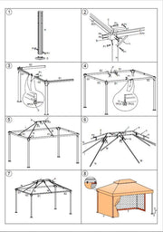 Gazebo de luxe dallas 3x3m avec moustiquaire 400g-m2