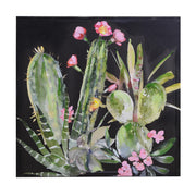 Tableau imprimé cactus noir cm80x80x3