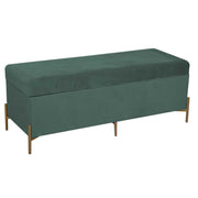Banc en velours vert sauge cm115x40h45