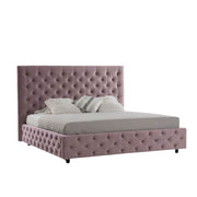 Lit double conteneur Sondrio rose