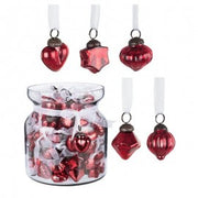 Pendentif en verre de Noël ECOSSE Décoration rouge