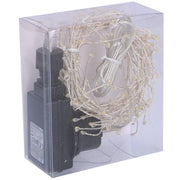 Fil lumière 160 blanc chaud micro led alimentation fixe pour extérieur cm1x1x200