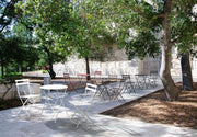 Salon de jardin Bistrot blanc table et chaises bizzotto