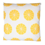 Coussin carré en tissu citron cm45x45h10