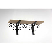 Étagère en métal avec haut en bois 46 x 13 x 17 h cm