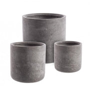 Set3 P.Vaso Cement Cyl Gris