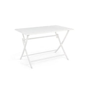 Table d'extérieur en aluminium blanc ELIN 110x70x h71 cm