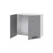 Élément mural égouttoir de cuisine gris ciment avec 2 portes Cm 80x32xH 72