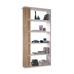 Librairie ouverte Design blanc Oak 90 x 25 x 180 h cm cm