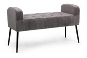 Banc de velours gris de style design