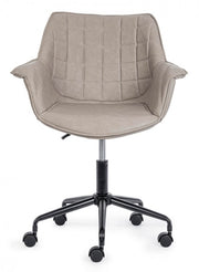 Fauteuil de bureau gris tourterelle Joshua
