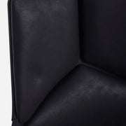 Fauteuil de bureau en tissu Damon avec dossier bas noir