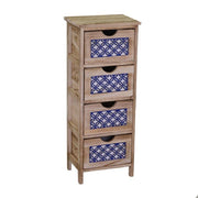 Armoire de tiroir en bois brut 4 tiroirs 23 x 30 x h 77 cm