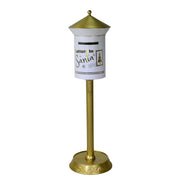 Boîte aux lettres en métal doré cm32,5x16h100