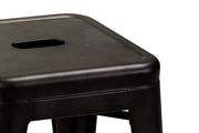 Tabouret Bristol en fer marron cm39x39h45
