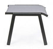 Repose-pieds de salon de jardin en aluminium anthracite Cruise 53 x 51 x 44 cm