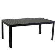 Table rectangulaire extensible Claveland en aluminium anthracite