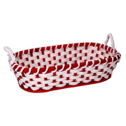 Panier ovale en osier rouge cm60x37h14