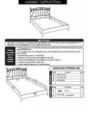 Lit double noeuds blancs 160x195x115h cm