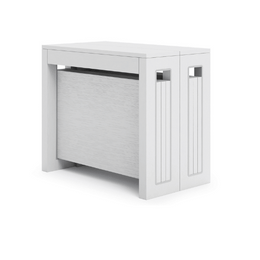 Console transformateur extensible avec six extensions de couleur blanche H77x90x49cm