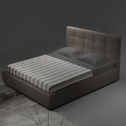 Lit simple avec conteneur Napoli gris tourterelle