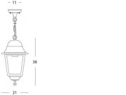 Grande suspension E27 Black Square Line