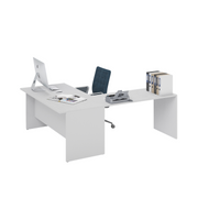 Bureau d'angle réversible Couleur blanche H74x160x200cm