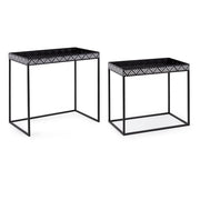 Set de 2 tables basses en métal noir Inky