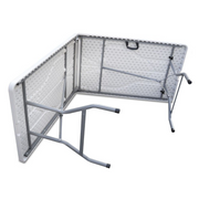 Table pliante pliante en résine blanche avec structure en fer 244X76X74 EG45065