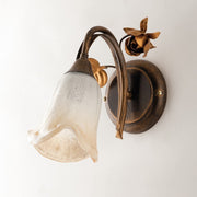 Applique en fer brun or laisse une lumière 23x h26 cm