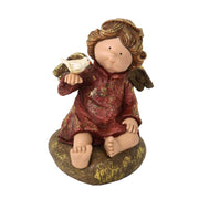 Ange en résine dorée cm15,5x15h22