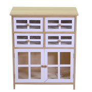 Tiroir Naomi 2 portes et 4 tiroirs Rectangular Natural CM60X30XH72