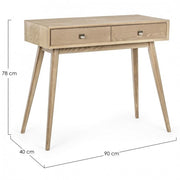 Alannis Console 2 tiroirs en bois enrolé