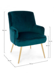 Fauteuil profond Clelia effet velours