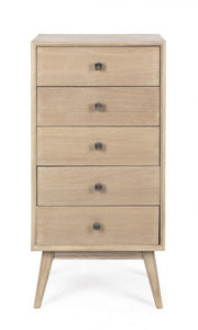 Commode 5 tiroirs design minimaliste Alannis