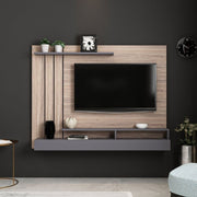 Meuble TV noyer détails anthracite 157x21xh.120 cm