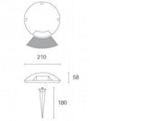 LIGNE 1W LED 4000K UPER GRAPhite
