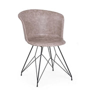 Chaise vintage Loft noir beige 56 x 54 x 76 cm