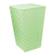 Panier rectangulaire en polyester doublé vert clair cm40x30h53
