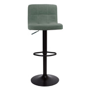 Tabouret de couleur de menthe réglable avec pattes noires mates 49x40x87 cm