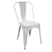 Nouvelle chaise en fer blanc antique bristol cm51x43h84