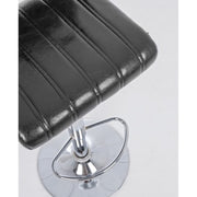 Tabouret de bar imitation cuir noir BARCLAY 46x51,5x h88,5 - 109,5 cm